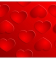 red heart seamless background pattern vector image vector image