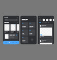 mobile app concept flowchart with ui elements vector image