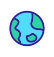 planet earth is an icon isolated contour vector image