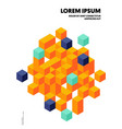 abstract geometric isometric shape layout design vector image vector image