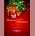 christmas festive background vector image vector image