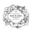 wedding vintage card vector image