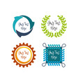 abstract emblem blank design template frame border vector image vector image