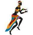ethnic dance african woman vector image