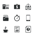 office documents and business icons vector image
