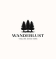pine tree logo template isolated in white vector image