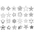 sketch stars doodle star shape cute hand drawn vector image