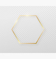 golden frame with light shadow and light affects vector image vector image