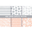 set of six stylish patterns vector image