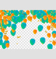 abstract background and party balloons vector image