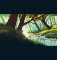 background of landscape with lake in the forest vector image vector image