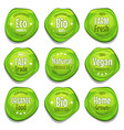 bio and eco seal stamper vector image vector image
