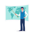 geography teacher and education school concept vector image vector image