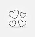 hearts love concept icon or symbol in thin vector image