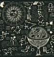 zodiac seamless pattern with lorem ipsum text vector image