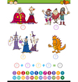 cartoon math game for kids vector image