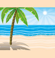 palm tree on the beach vector image