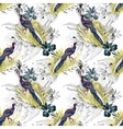 wild pheasant animals birds in watercolor floral vector image vector image