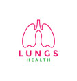 Lungs with colorful logo health logo Royalty Free Vector