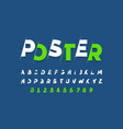 stylized font design alphabet letters and numbers vector image