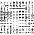 121 pictograms vector image