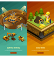 mining vertical banners set vector image vector image
