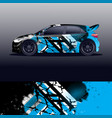 rally car decal graphic wrap vector image