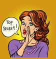top secret women gossip rumor vector image vector image