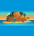 tropical island vector image vector image