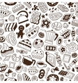 coffee and sweets - seamless pattern vector image