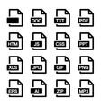 document icons set vector image