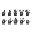 finger counting icon vector image