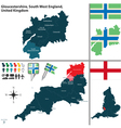 gloucestershire south west england vector image