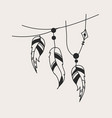 mystical esoteric feathers vector image vector image