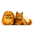 cat and dog vector image vector image