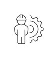 engineer line icon or engineering concept vector image