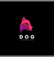logo dog head colorful style vector image