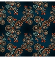 seamless floral pattern with doodles and cucumbers vector image