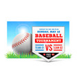 baseball plate on background grass vector image