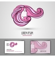 beauty salon logo design template vector image vector image