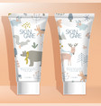 baby cream wash shampoo or lotion tube pa vector image vector image
