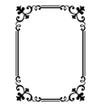 Calligraphy penmanship oval baroque frame black Vector Image