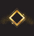 decorative background with glittery gold frame vector image vector image