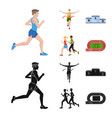 isolated object of sport and winner icon vector image