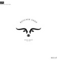 texas longhorn bull logo vector image