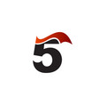 figure 5 logo design concept template vector image vector image