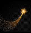 gold glittering spiral star dust trail sparkling vector image