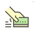 credir card purchase c icon design for financial vector image