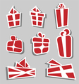 gift box sticker set vector image