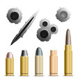 holes and bullets collection vector image